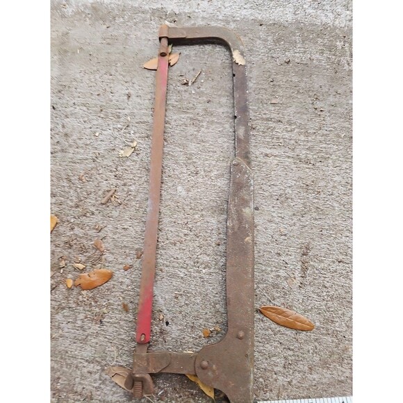 VINTAGE (UNBRANDED) HACK SAW MADE IN USA (t79) Possibly Antique - Picture 5 of 8